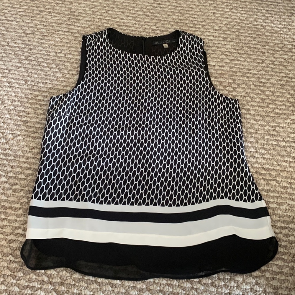 💗 Rose & Olive Black and White Tank Top💗